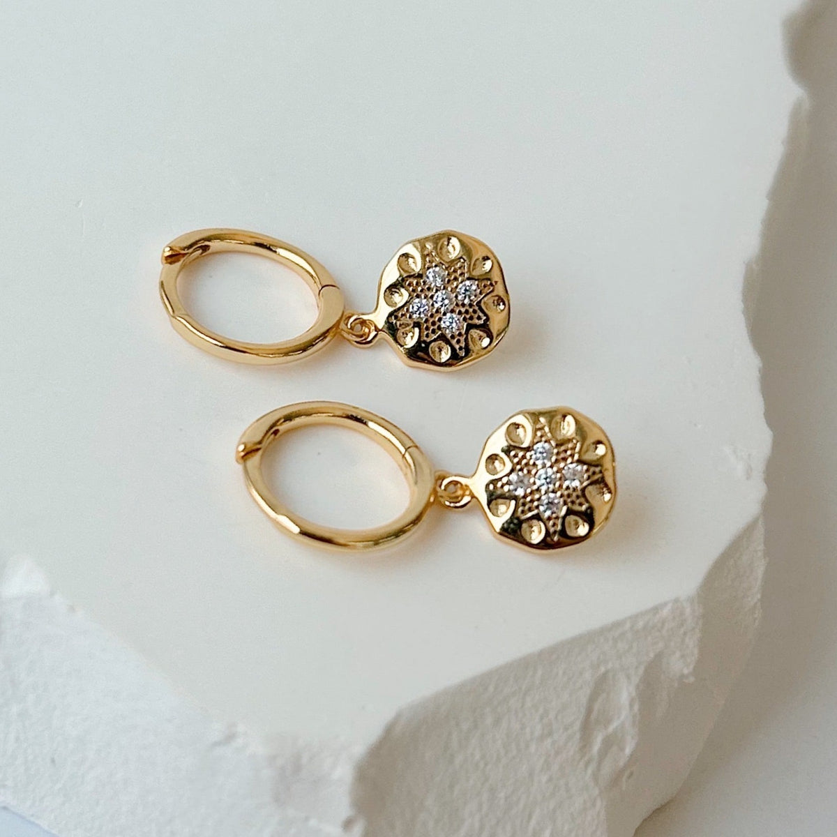 Boucles D'oreilles Plaqué Or - Neuves Sans Emballage, Parfaites Pour Un Cadeau