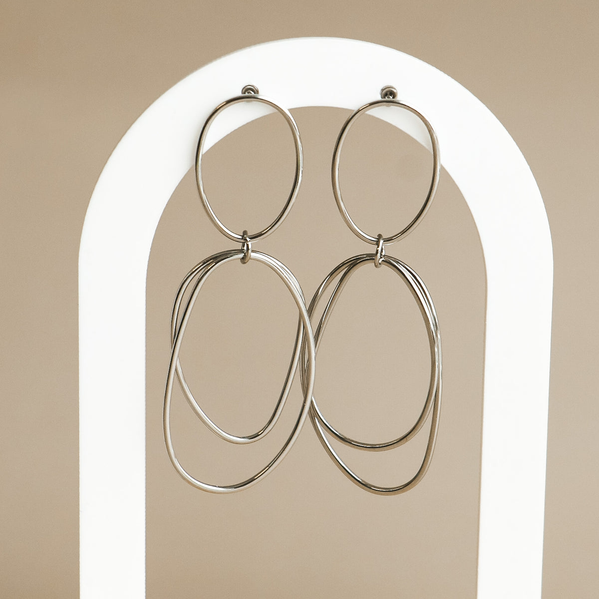Boucles D'oreilles Pendantes Légères - Tons Or & Argent, Par Le Bijou Français, Neuves