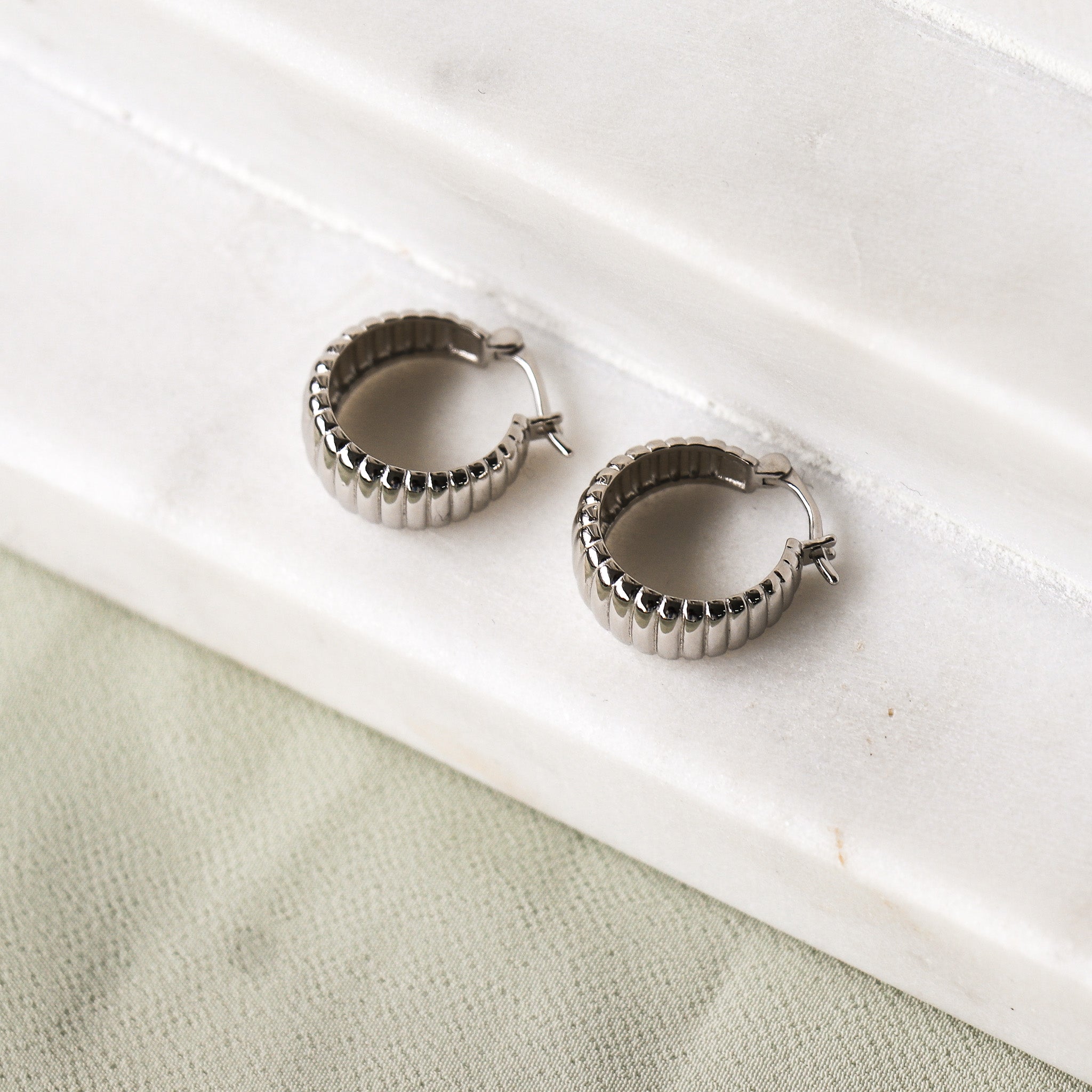 Boucles D'oreilles Argent 925 Camées Sardonyx Ovales 20 Mm - Pression - Style Vintage