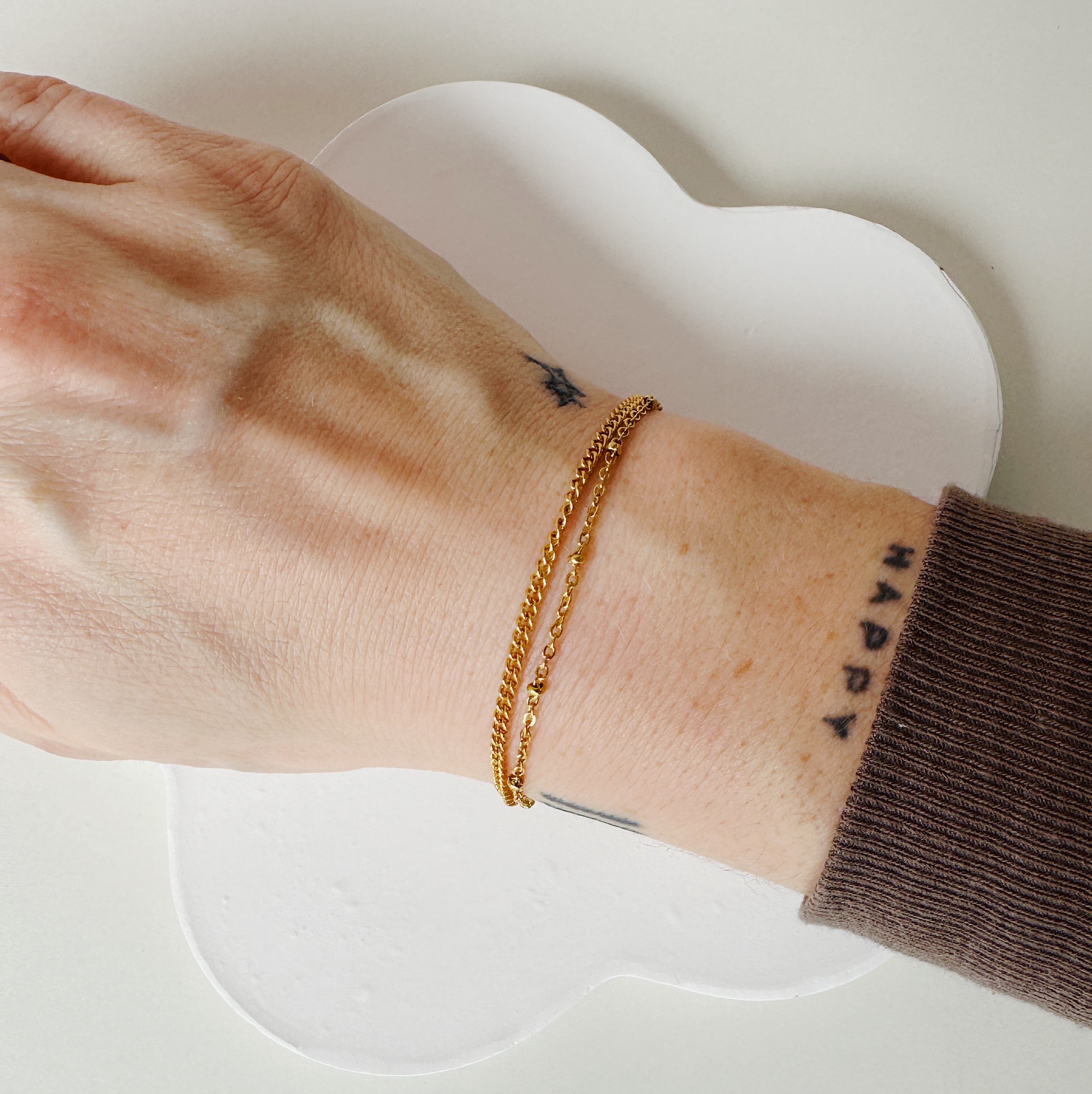 Bracelet plaqué or B1Q10 main image 0