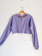 Girl Crush - Chandail court henley gaufré lilas – seconde main