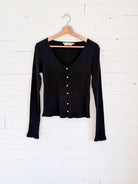 Cardigan à manches longues avec boutons perles Contemporaine – seconde main