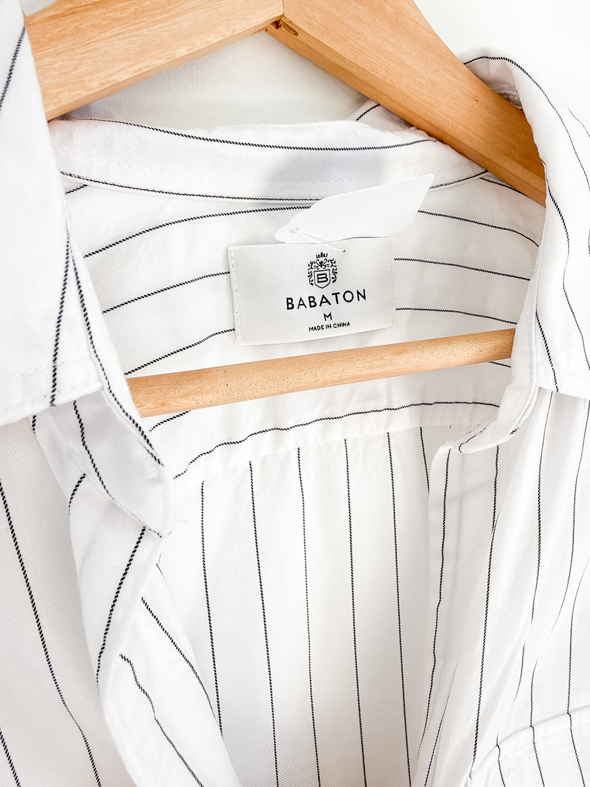 Babaton - Chemise blanche lignée – seconde main