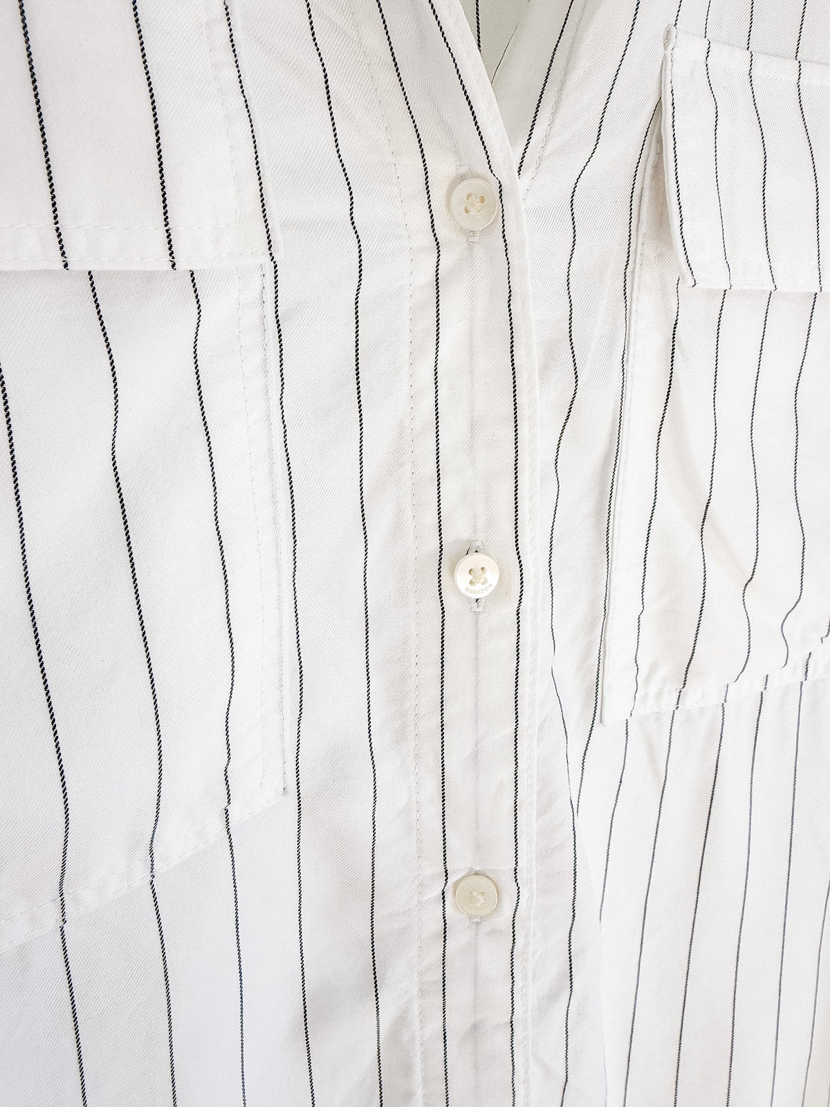 Babaton - Chemise blanche lignée – seconde main