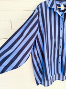 Chemise à rayures bleu marine et bleu royal Aerie – seconde main – vue 2