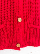 Tricot sans manches rouge à grosses mailles – seconde main – vue 2