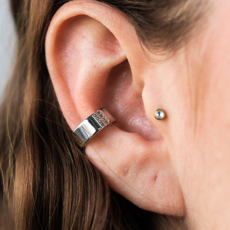Ear Cuff Pavé - Argent - HoraceJewelry